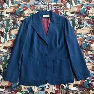 Vintage 70s Women’s Pendleton Navy Blue Wool Blazer
